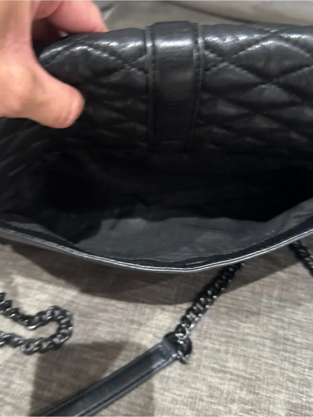 Rebecca Minkoff Jumbo Love Black Diamond Quilted Leather Crossbody